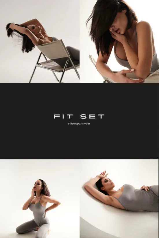 FIT SET Lol Back Jumpsuit Shadow Gray