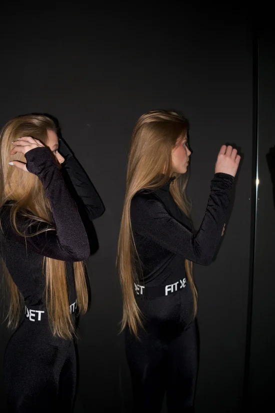 FIT SET Jumpsuit Black Zip Suit