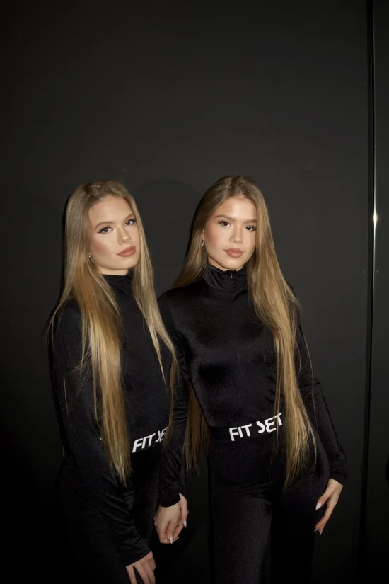 FIT SET Jumpsuit Black Zip Suit